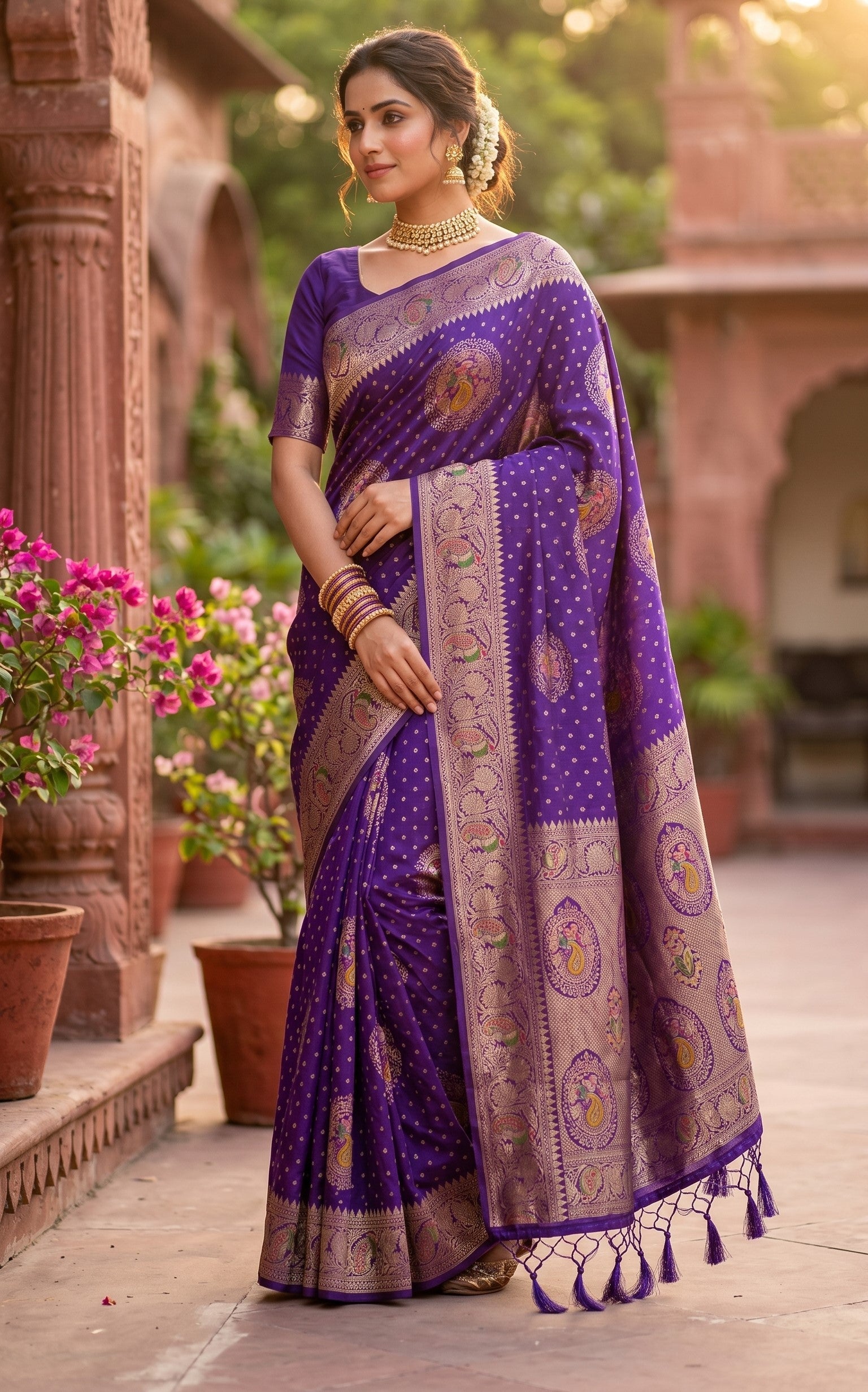 Banarasi Saree peacock zari