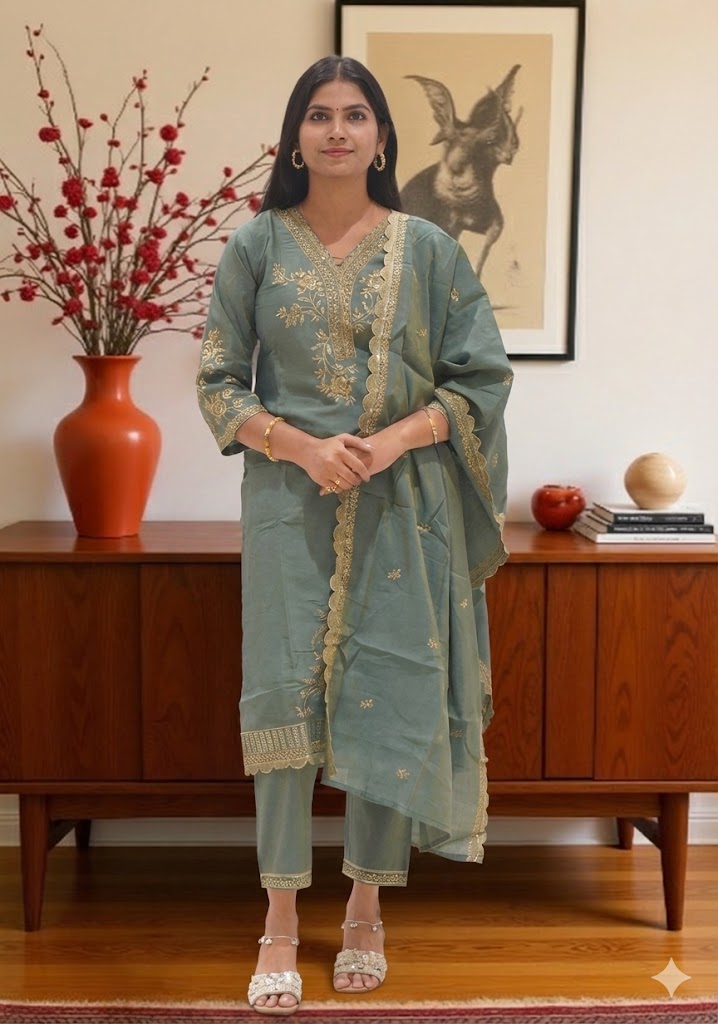 3 Pcs Bottom Dupatta Set