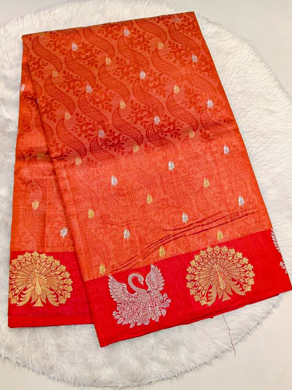 Volcano Silk Saree