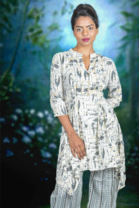 Rayon Printed Kurti Set