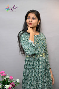 Georgette Floral Print Kurti