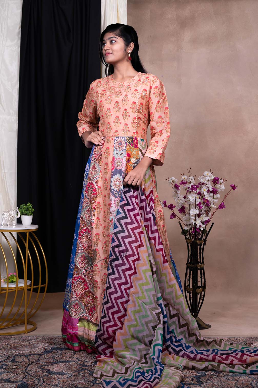 Muslin Fabric Chudidar Kali