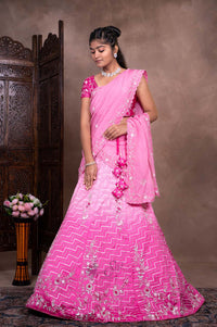 Half Pattu Light Pink Color Of Half Saree