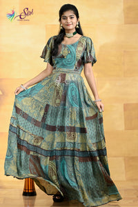 Georgette Green Western Kurti