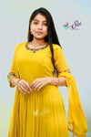 Yellow Georgette Chudidar Kalis