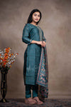 Chanderi 3 pcs bottom dupatta set