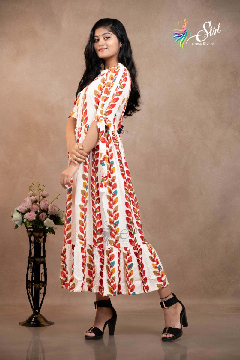 Georgette Floral Print Kurti