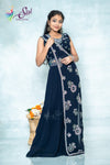 Georgette Dark Blue Partywear Palazzo Set