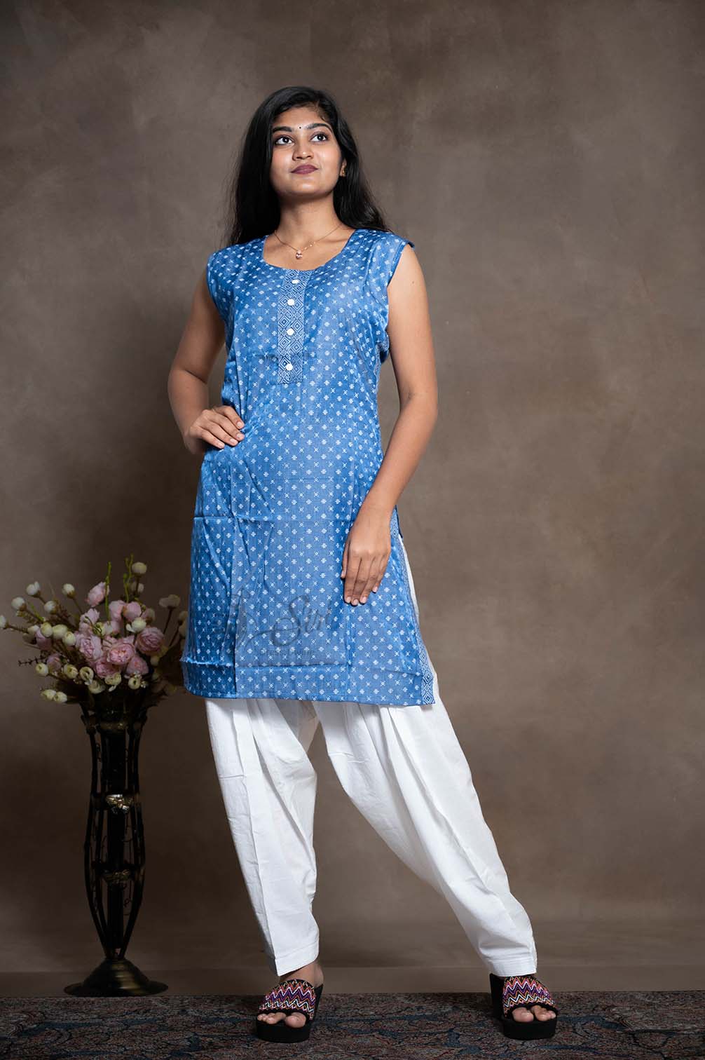 Tussar Silk Fabric Short PatiyalaTop