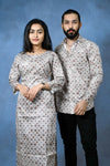 Floral Print Cotton-Satin Straight Cut Kurti And Partywear Shirt