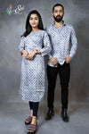 Floral Print Cotton Satin Straight Cut Kurti And Partywear Shirt