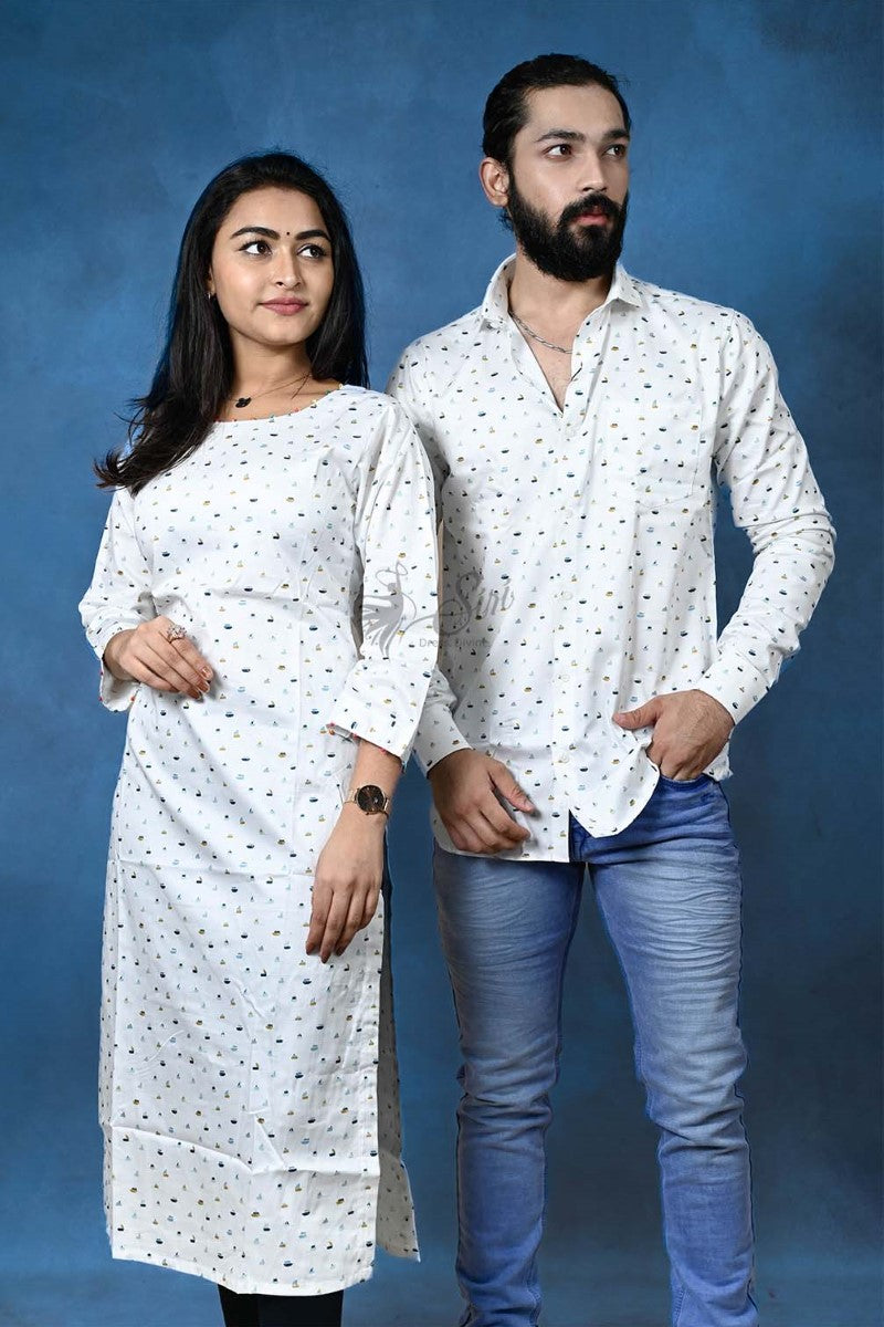 Digital Print Straight Cut Kurti And Partywear Shirt