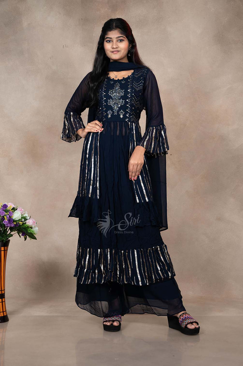 Georgette Fabric Partywear Palazzo Set