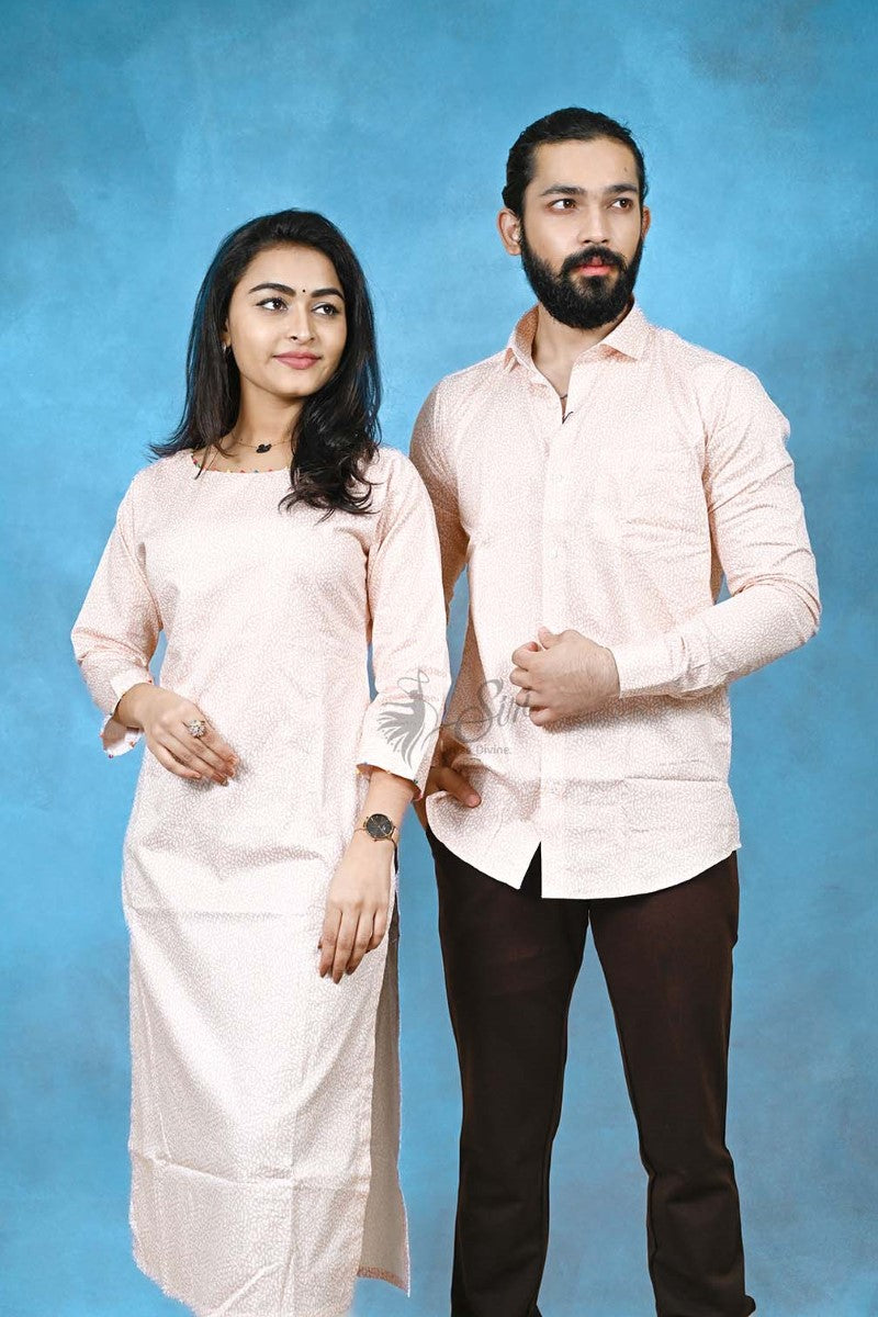 Oyster Pink Color Straight Cut Kurti And Partywear Shirt