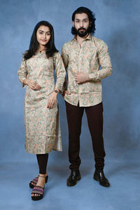 Paisley Digital  Print Straight Cut Kurti And Partywear Shirt
