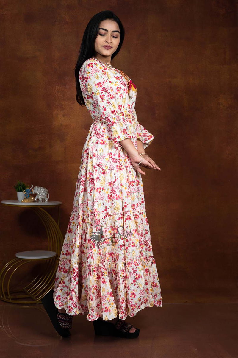 Beige And Pink Color Kurti