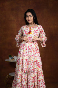 Beige And Pink Color Kurti