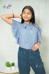 Blue Western Top