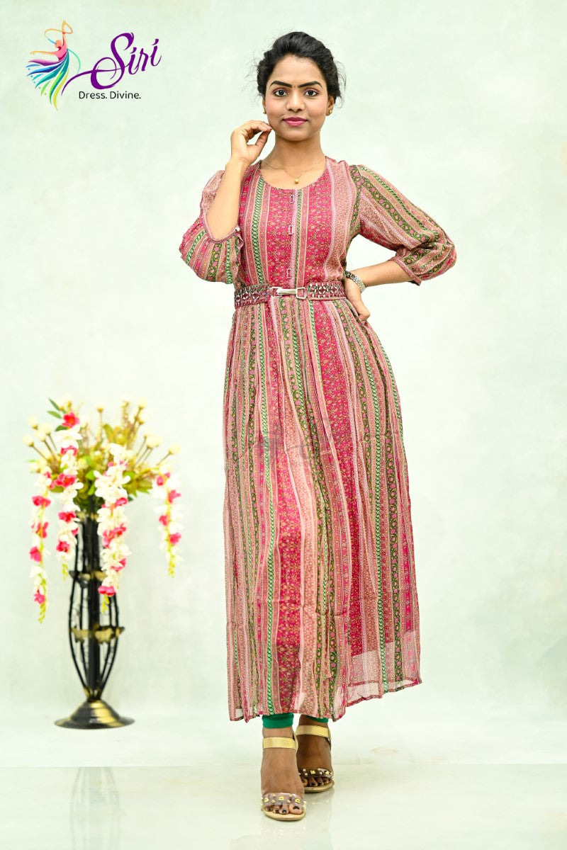 Georgette Floral Print Kurti