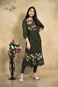 Georgette Floral Print Kurti