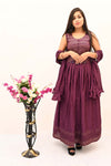 Chanderi Anarkali Chudidar with Beads Work