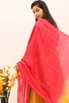 Yellow Chanderi Printed Anarkali Chudidar
