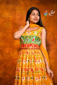 Banaras Georgette Floral Print Chudidar Kalis