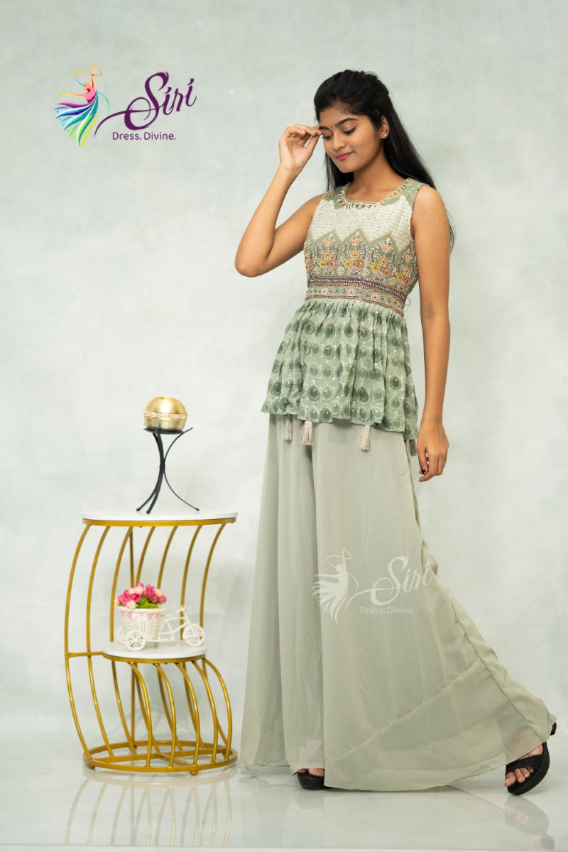 Chiffon Partywear Palazzo Set