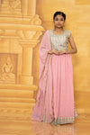 Georgette Light Pink Party Wear Palazzo Set