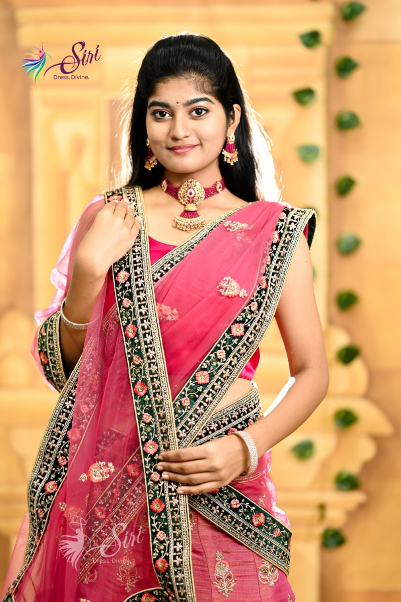 How to wear a Cancan Saree | How to Drape Saree like Half Saree | How to Half  Saree | Tia Bhuva - YouTube