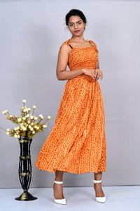 Orange Cotton Kurti