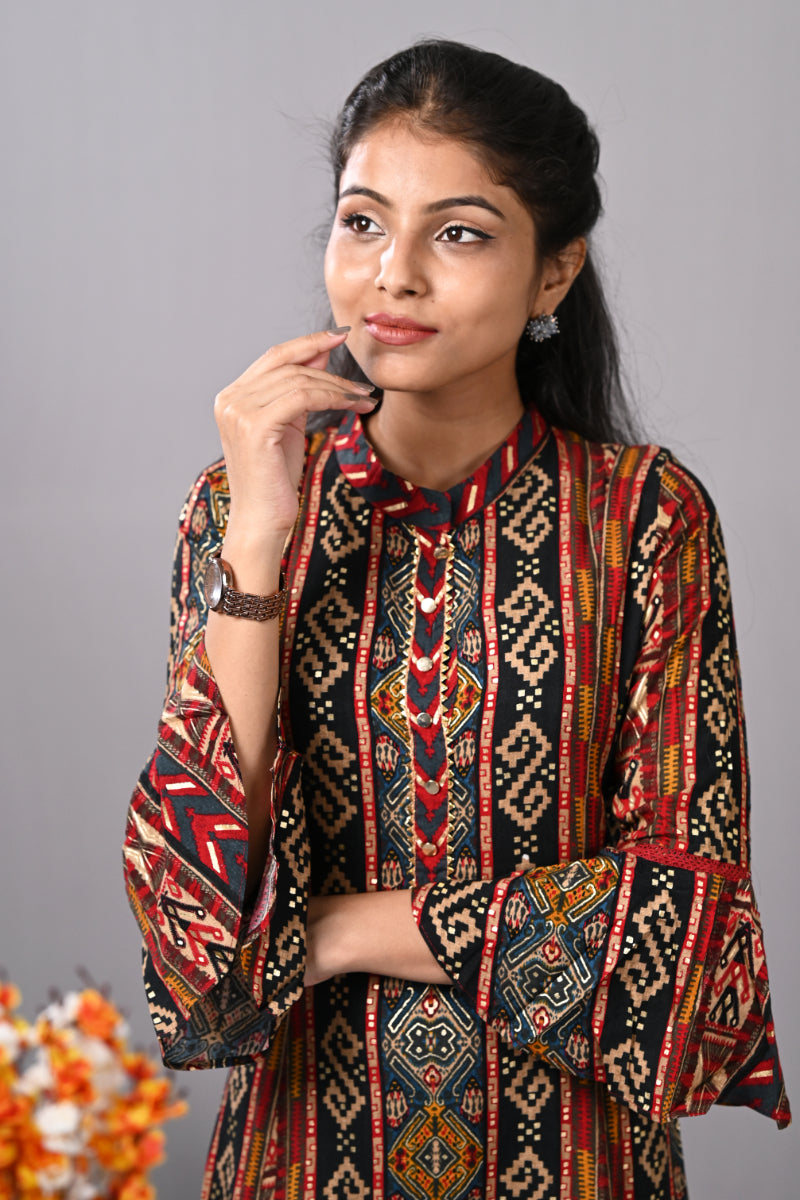 Rayon Multicolor Kurti