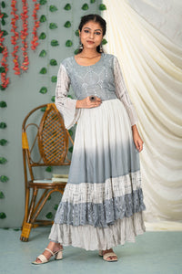 Chiffon Georgette Mirror Work Long Kurti