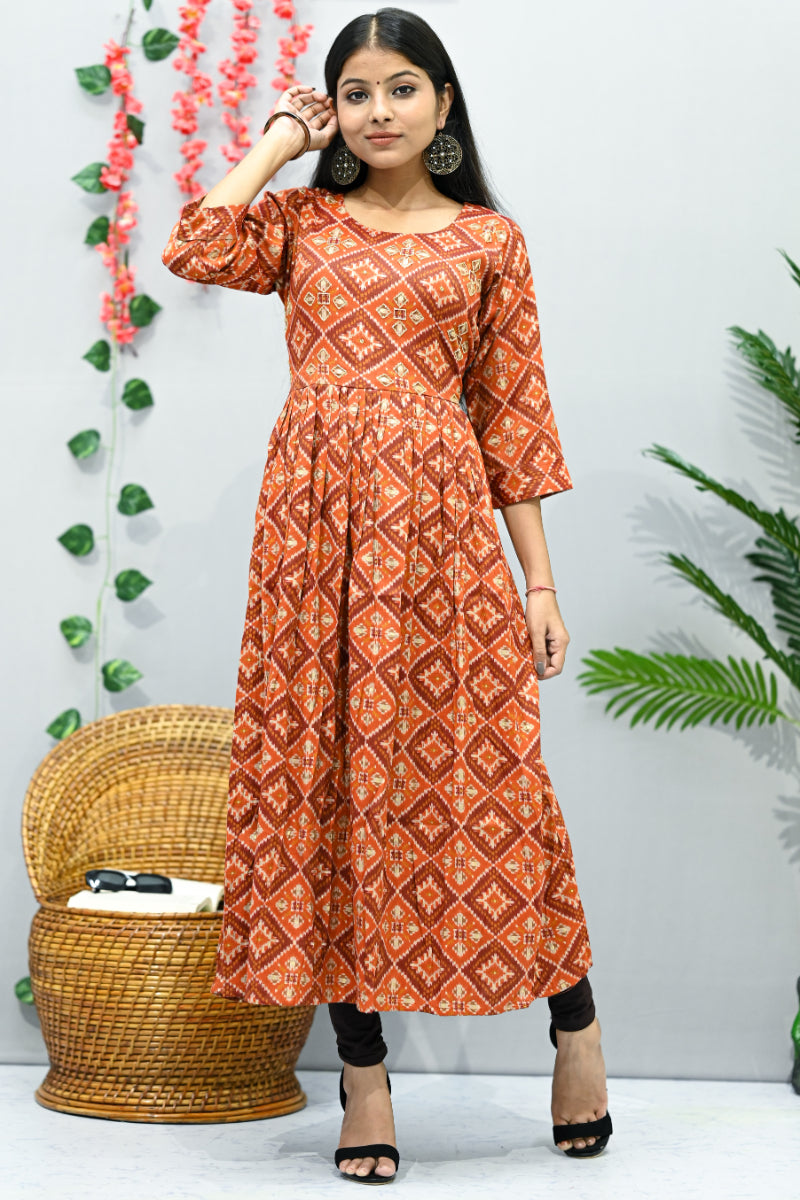 Rayon Fabric Long Kurti