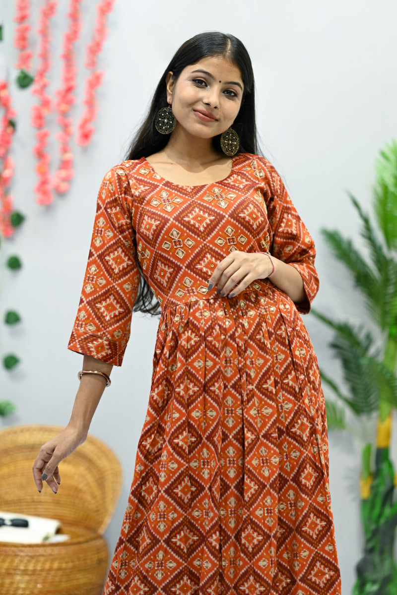 Rayon Fabric Long Kurti