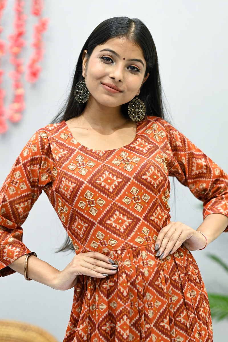 Rayon Fabric Long Kurti